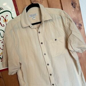 Men’s Island Republic casual Button down Hawaiian shirt cruise XL silk cotton